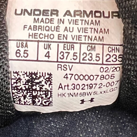 Under Armour Women Shoe 6.5 Charged Assert Low Lace Up Sneaker Run Gym Core Ex - Picture 11 of 12